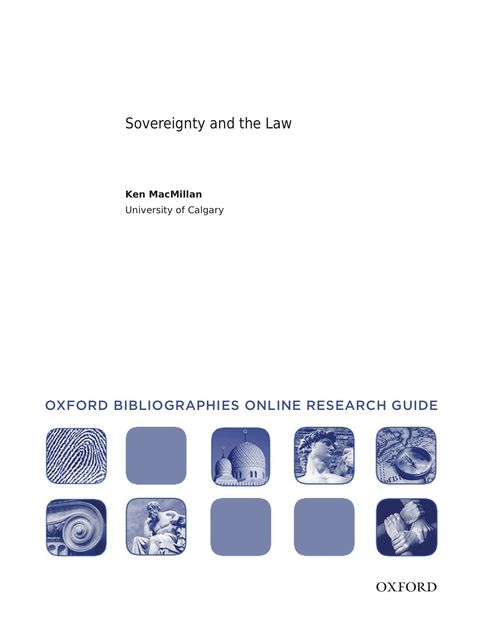 Cover image for book Sovereignty and the Law: Oxford Bibliographies Online Research Guide