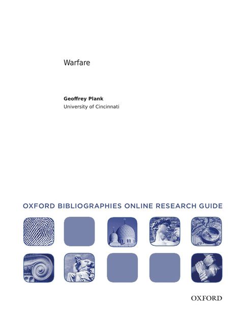 Cover image for book Warfare: Oxford Bibliographies Online Research Guide