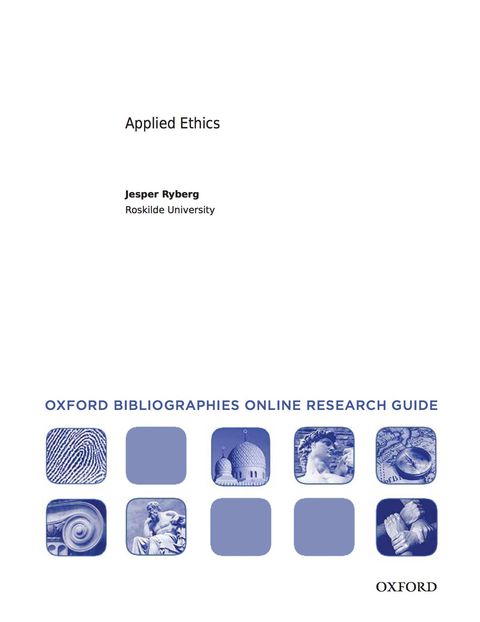 Cover image for book Applied Ethics: Oxford Bibliographies Online Research Guide