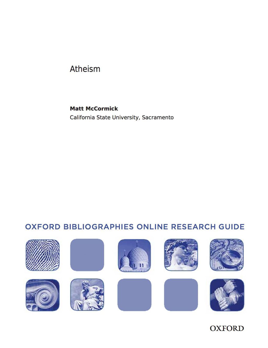 Page Fidelity Atheism: Oxford Bibliographies Online Research Guide; $11.09