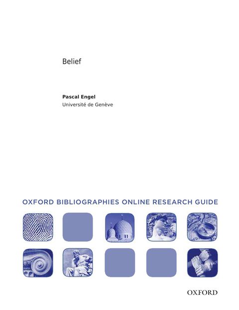 Cover image for book Belief: Oxford Bibliographies Online Research Guide