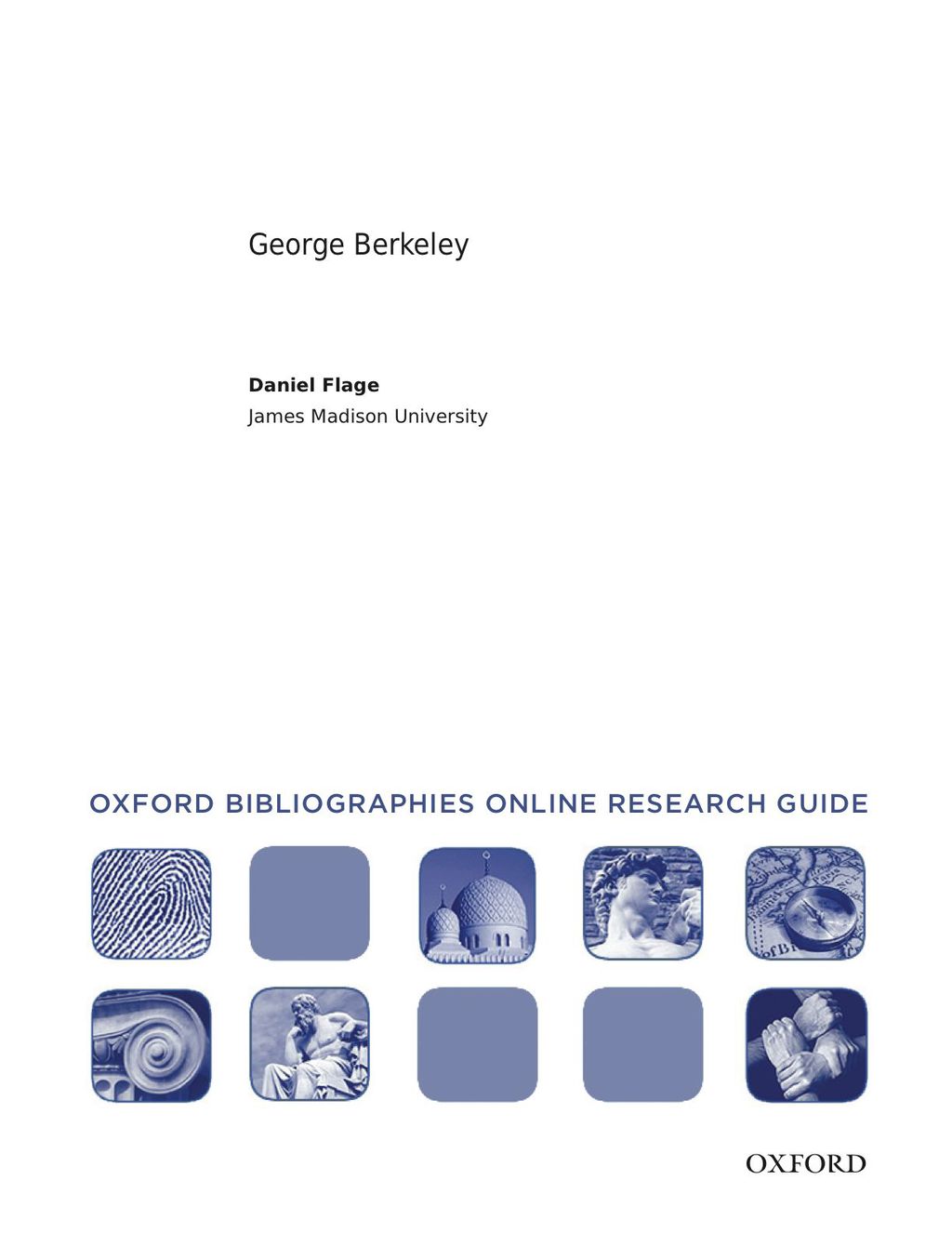 Page Fidelity George Berkeley: Oxford Bibliographies Online Research Guide; $11.09