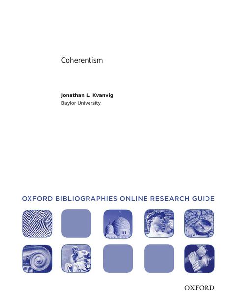 Cover image for book Coherentism: Oxford Bibliographies Online Research Guide
