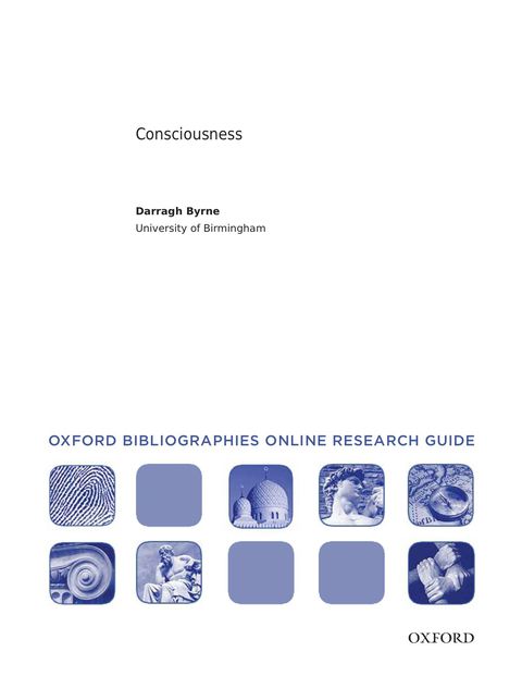 Cover image for book Consciousness: Oxford Bibliographies Online Research Guide