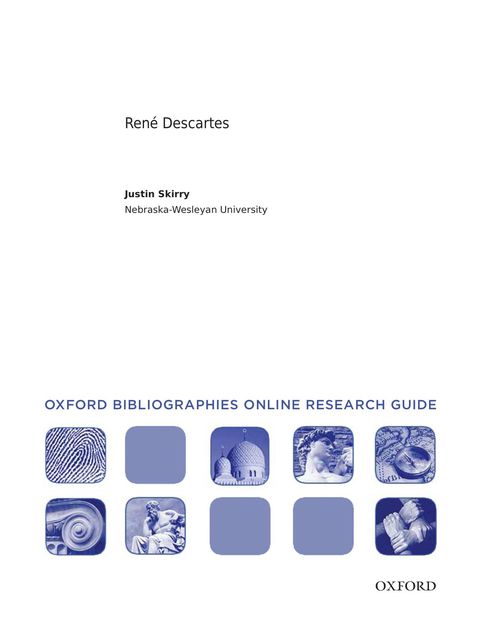 Cover image for book Rene Descartes: Oxford Bibliographies Online Research Guide