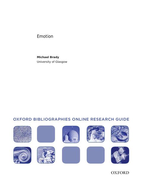 Cover image for book Emotion: Oxford Bibliographies Online Research Guide