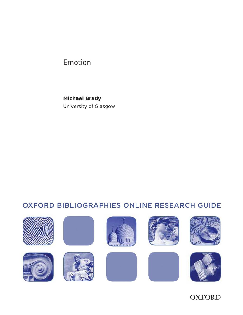 Page Fidelity Emotion: Oxford Bibliographies Online Research Guide; $7.76