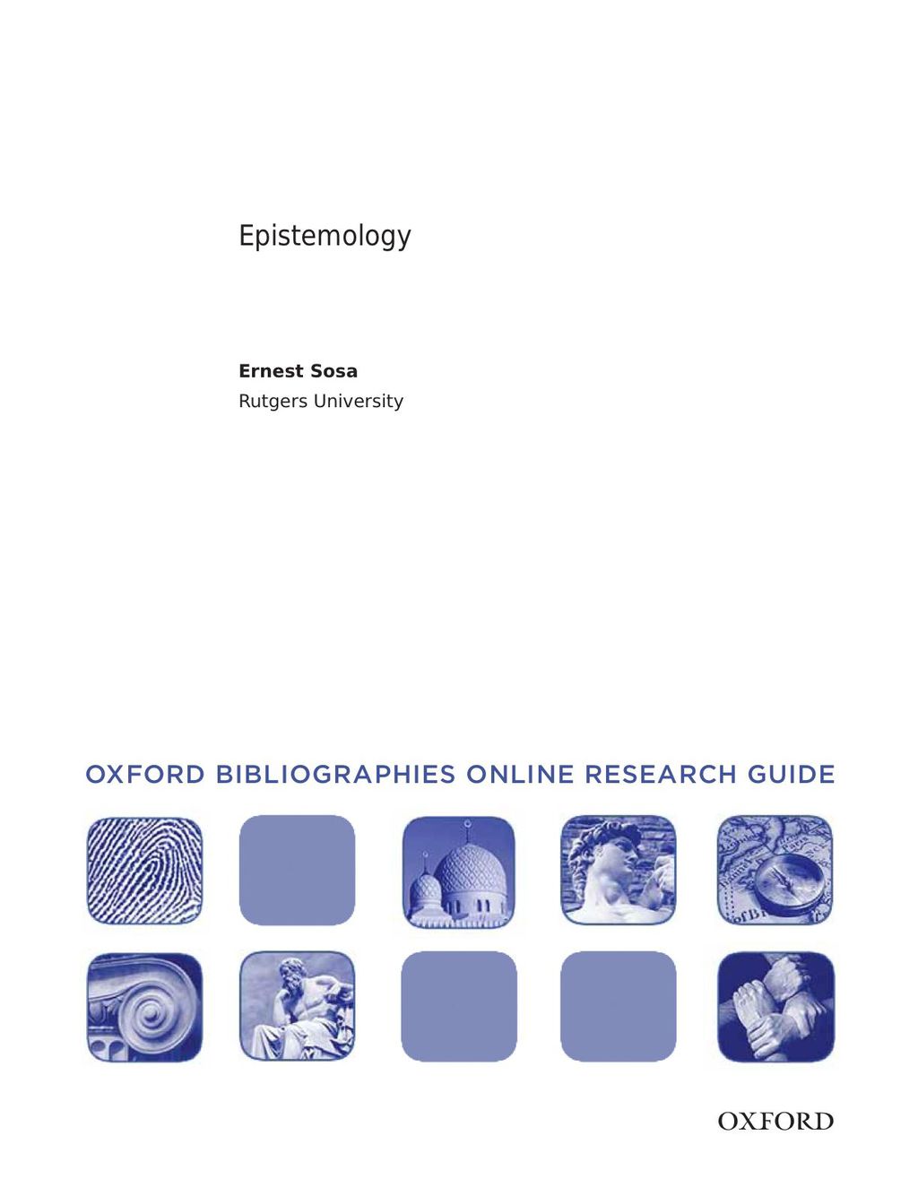 Page Fidelity Epistemology: Oxford Bibliographies Online Research Guide; $11.09