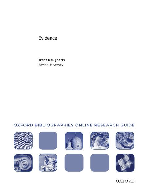 Cover image for book Evidence: Oxford Bibliographies Online Research Guide