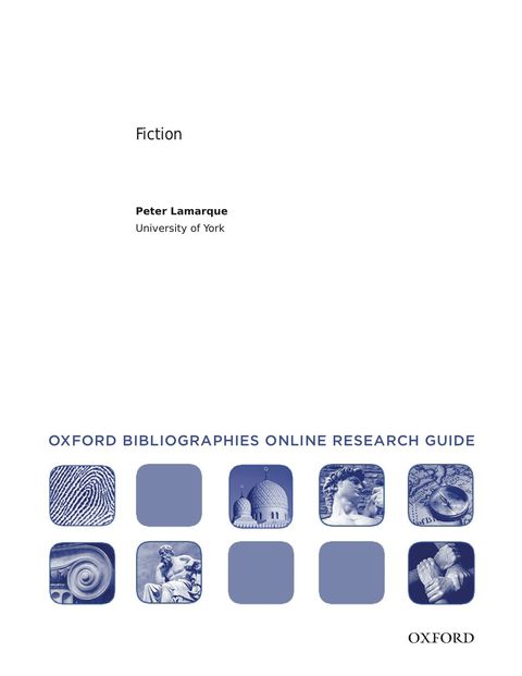 Cover image for book Fiction: Oxford Bibliographies Online Research Guide