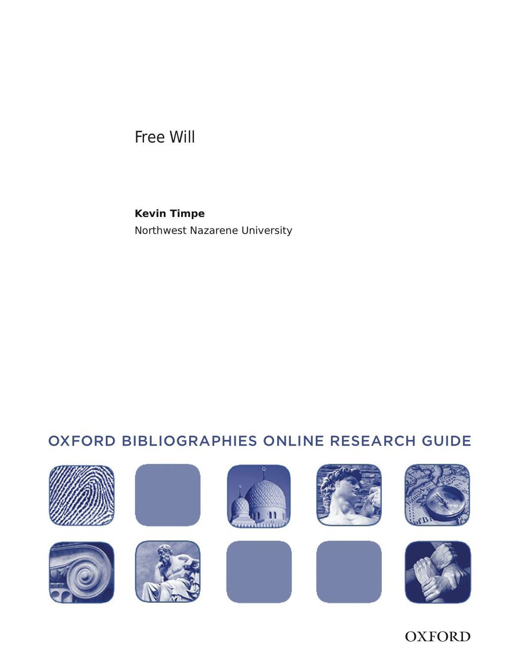 Page Fidelity Free Will: Oxford Bibliographies Online Research Guide; $7.76