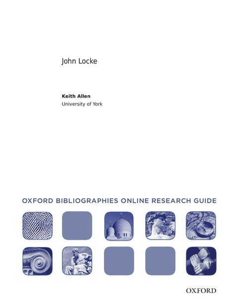 Cover image for book John Locke: Oxford Bibliographies Online Research Guide