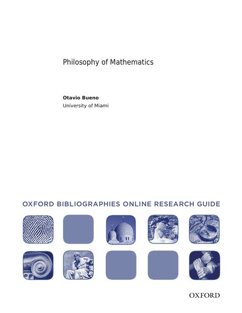 Cover image for book Philosophy of Mathematics: Oxford Bibliographies Online Research Guide