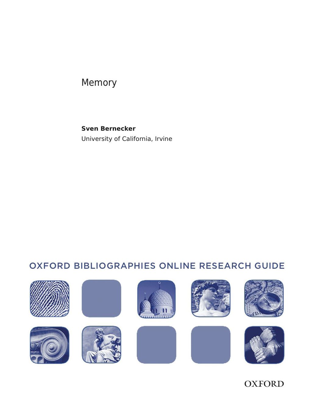 Page Fidelity Memory: Oxford Bibliographies Online Research Guide; $11.09