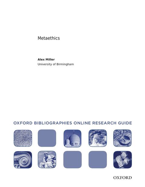Cover image for book Metaethics: Oxford Bibliographies Online Research Guide