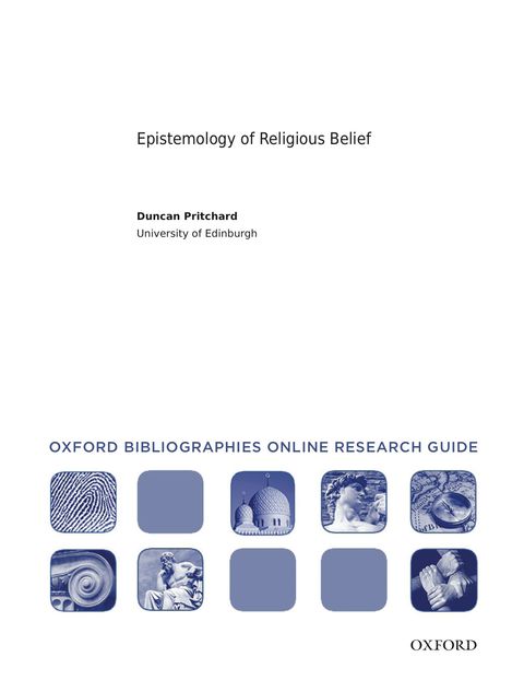 Cover image for book Epistemology of Religious Belief: Oxford Bibliographies Online Research Guide
