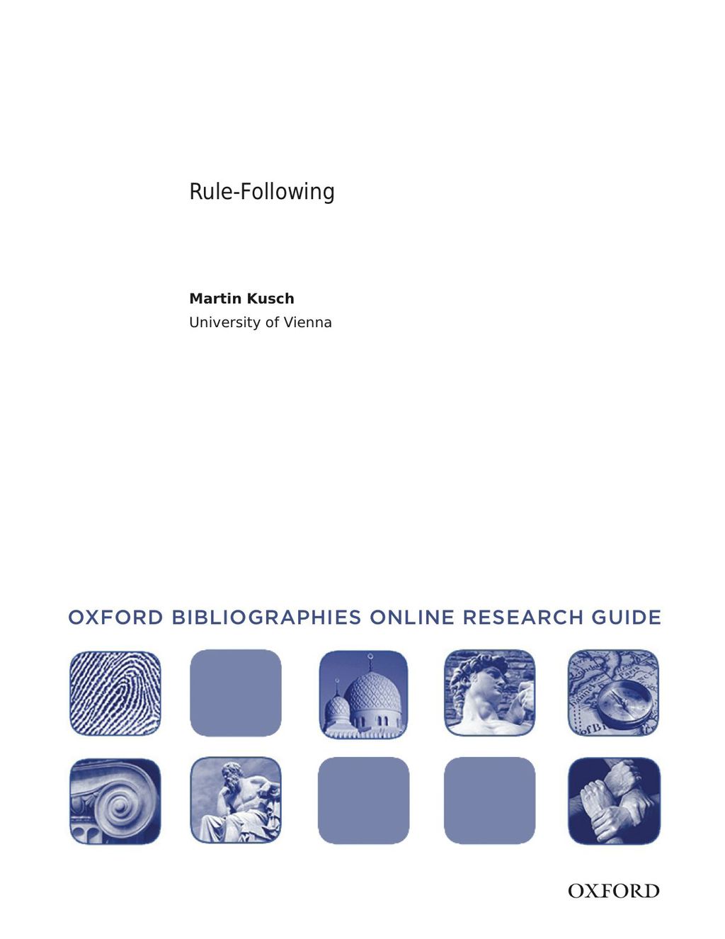Page Fidelity Rule-Following: Oxford Bibliographies Online Research Guide; $7.76