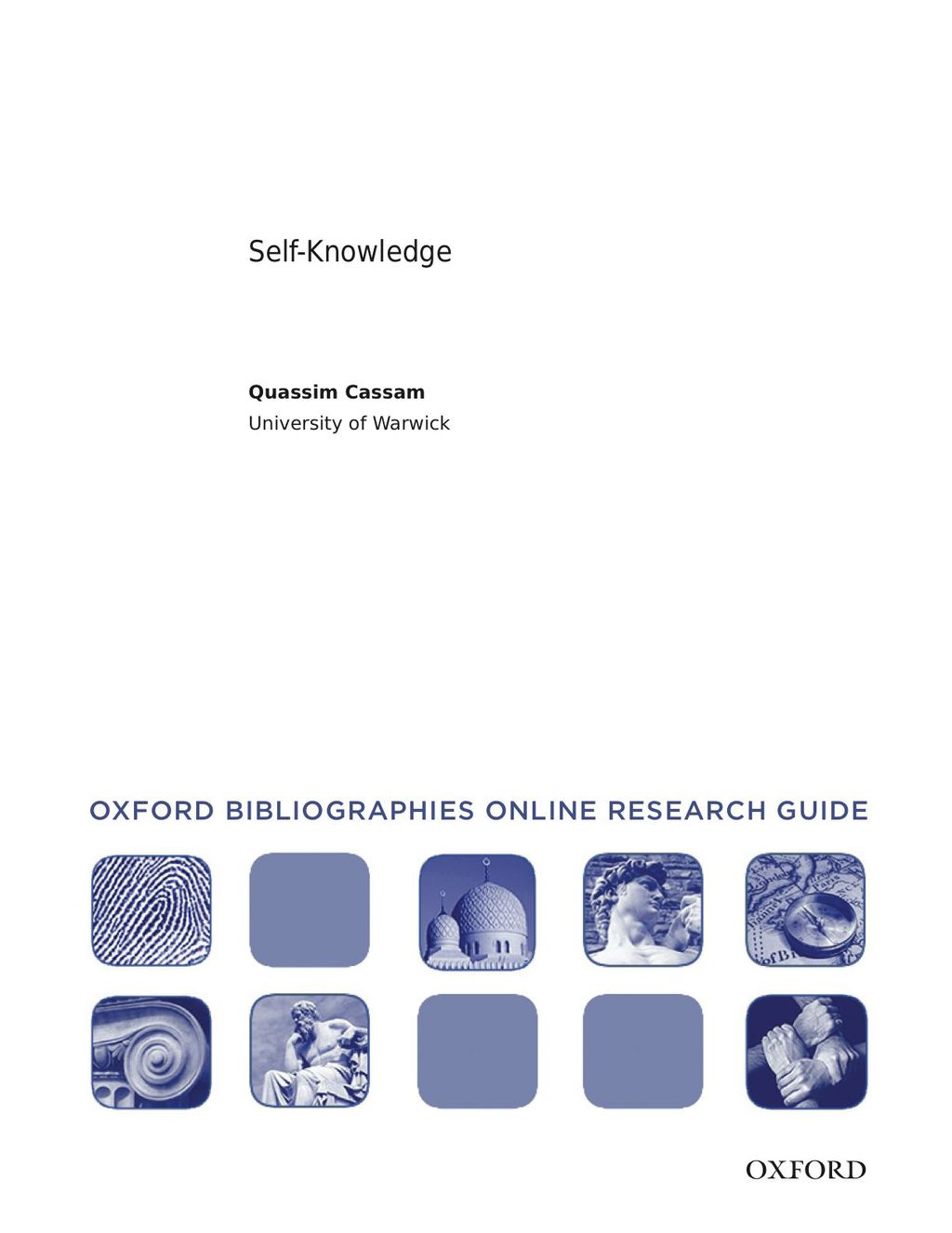 Page Fidelity Self-Knowledge: Oxford Bibliographies Online Research Guide; $7.76