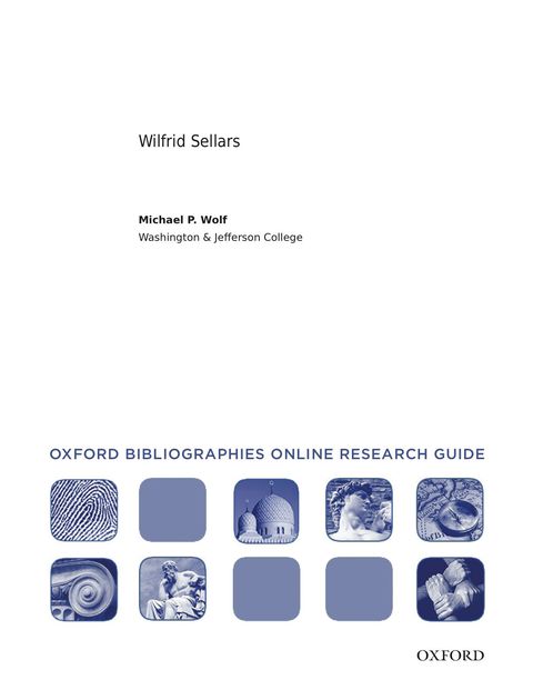 Cover image for book Wilfrid Sellars: Oxford Bibliographies Online Research Guide
