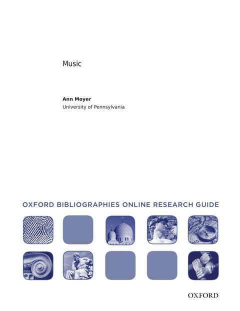 Cover image for book Music: Oxford Bibliographies Online Research Guide