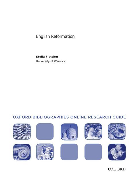 Cover image for book English Reformation: Oxford Bibliographies Online Research Guide