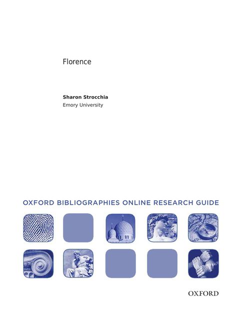 Cover image for book Florence: Oxford Bibliographies Online Research Guide