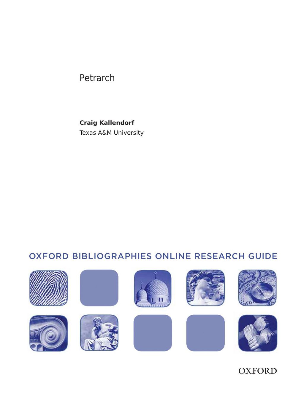Page Fidelity Petrarch: Oxford Bibliographies Online Research Guide; $11.09