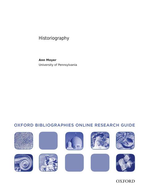 Cover image for book Historiography: Oxford Bibliographies Online Research Guide
