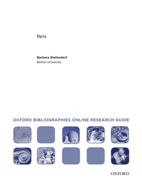 Cover image for book Paris: Oxford Bibliographies Online Research Guide