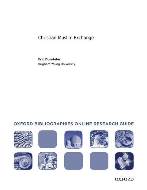Cover image for book Christian-Muslim Exchange: Oxford Bibliographies Online Research Guide