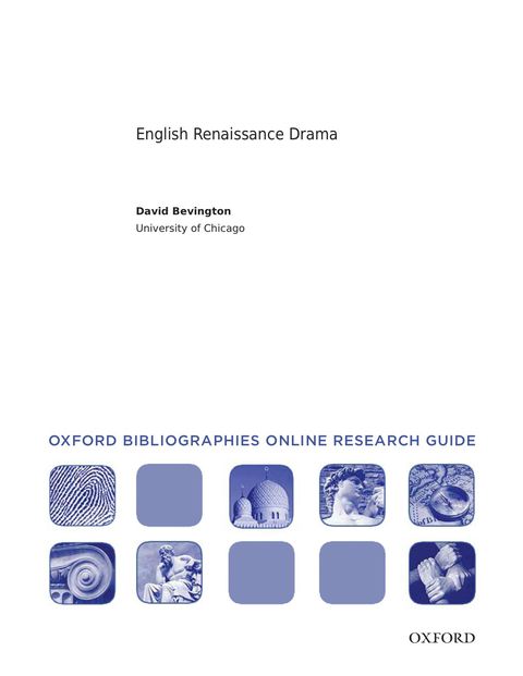Cover image for book English Drama: Oxford Bibliographies Online Research Guide