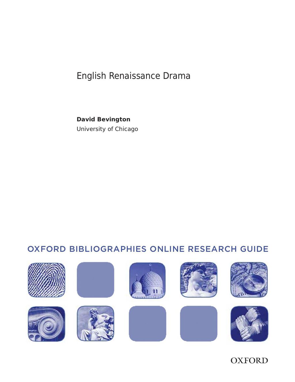 Page Fidelity English Drama: Oxford Bibliographies Online Research Guide; $11.09