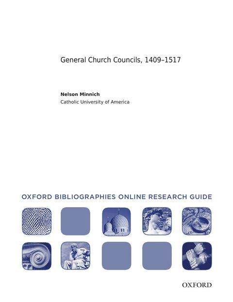 Cover image for book General Councils, 1409-1517: Oxford Bibliographies Online Research Guide