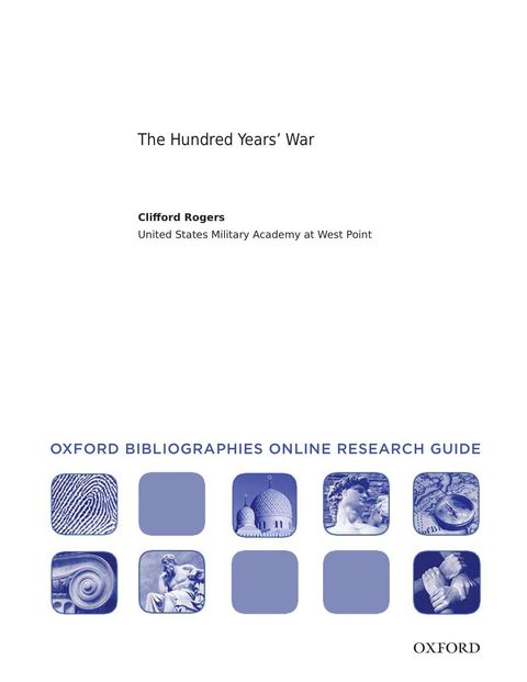 Cover image for book Hundred Years' War: Oxford Bibliographies Online Research Guide