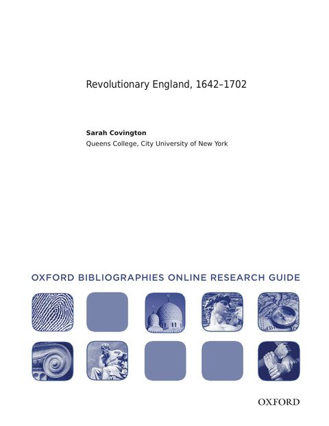 Cover image for book Revolutionary England, 1642-1702: Oxford Bibliographies Online Research Guide