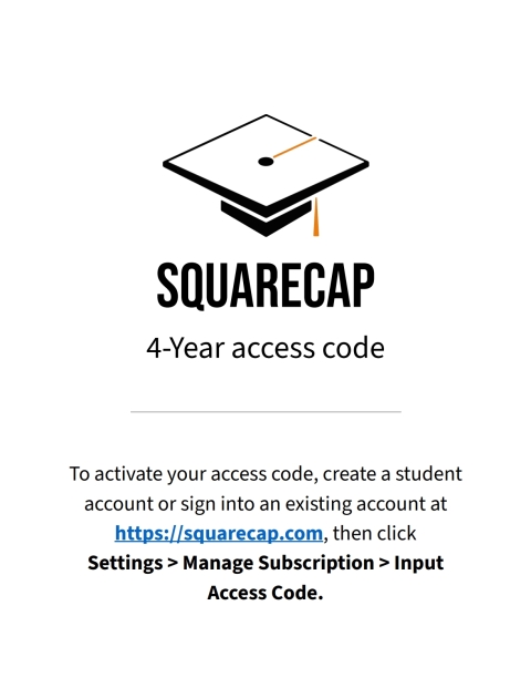 Cover image for book Squarecap Four-Year Access Code