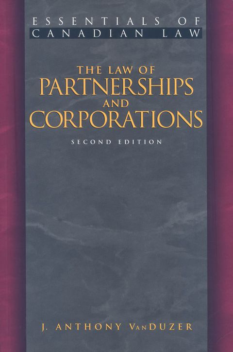 Cover image for book The Law of Partnerships and Corporations