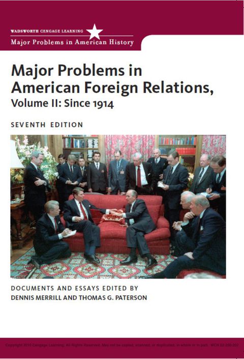 Cover image for book Major Problems in American Foreign Relations, Volume II: Since 1914