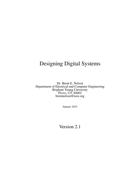 Cover image for book Designing Digital Systems