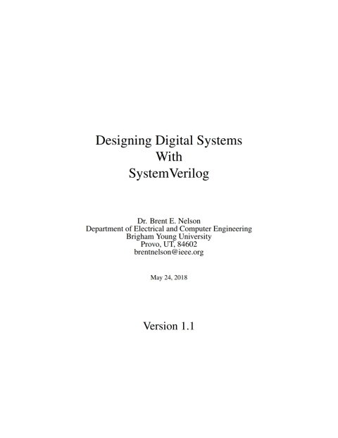 Cover image for book Designing Digital Systems With SystemVerilog