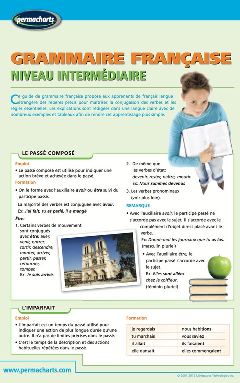 Cover image for book Grammaire Francaise - French Grammar Langauge Quick Reference Guide