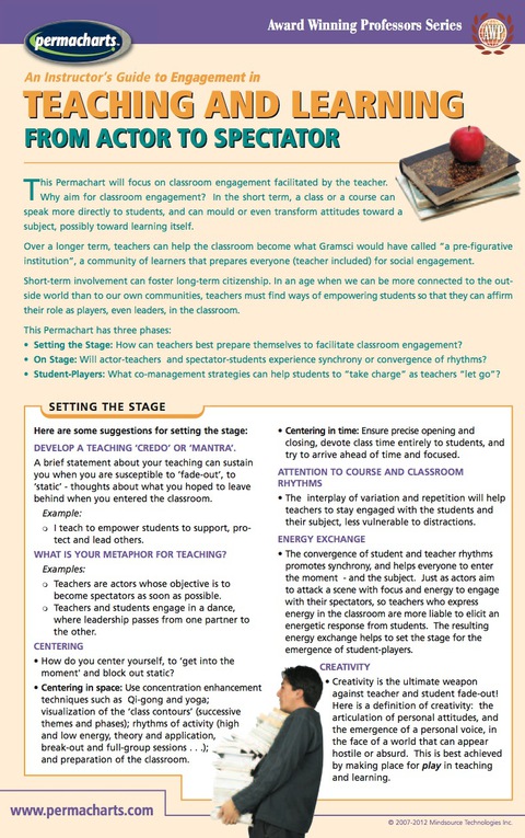 Cover image for book Engagement in Teaching and Learning From Actor to Spectator - Quick Reference Guide