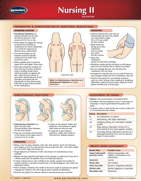 Cover image for book Nursing II Chart - Medicine and Anatomy Nursing Quick Reference Guide