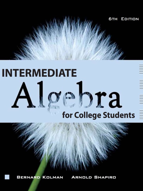Cover image for book Intermediate Algebra for College Students