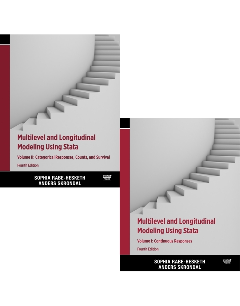 Cover image for book Multilevel and Longitudinal Modeling Using Stata, Fourth Edition, Volumes I and II