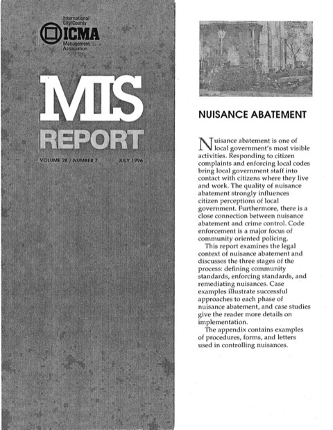 Cover image for book Nuisance Abatement