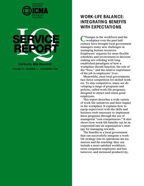 Cover image for book Work-Life Balance: Integrating Benefits with Expectations