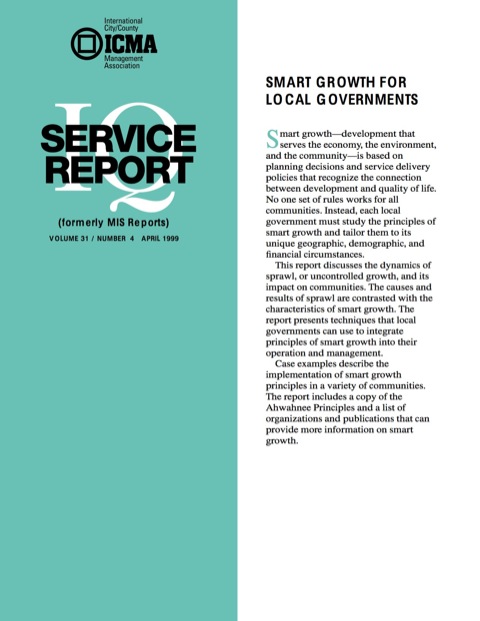 Cover image for book Smart Growth for Local Governments