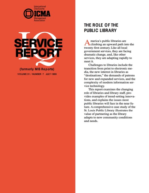 Cover image for book The Role of the Public Library