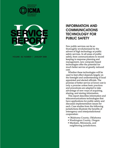 Cover image for book Information and Communications Technology for Public Safety
